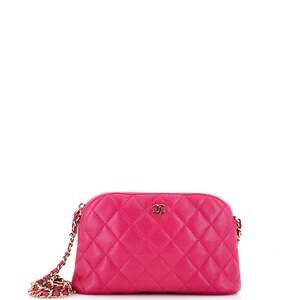 Chanel Cc Dome Zip Clutch With Chain #243614C41B